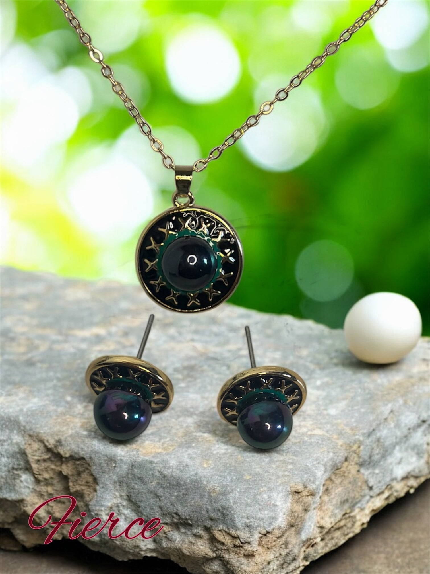 18k gold plated jewellery set