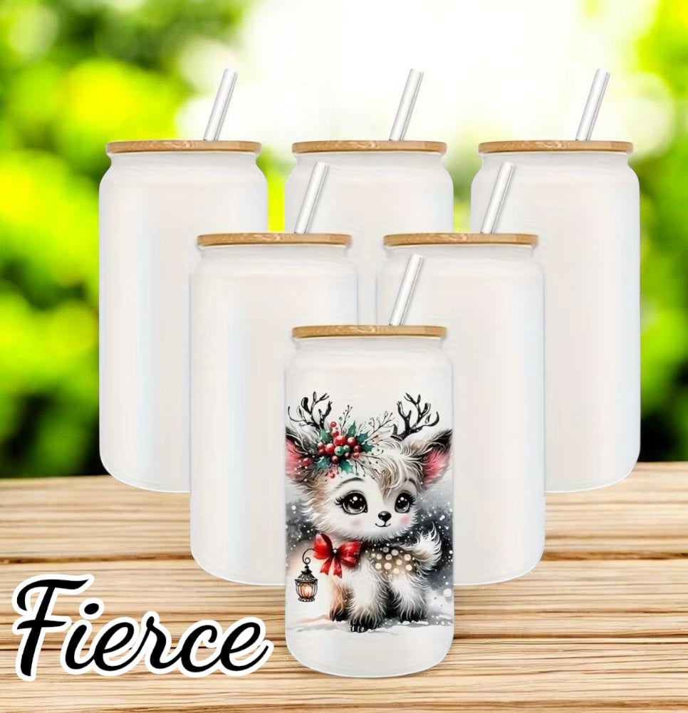 Customise 16oz Frosted Glass Tumbler