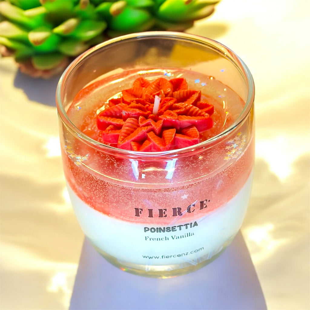 Poinsettia candle ( French Vanilla)