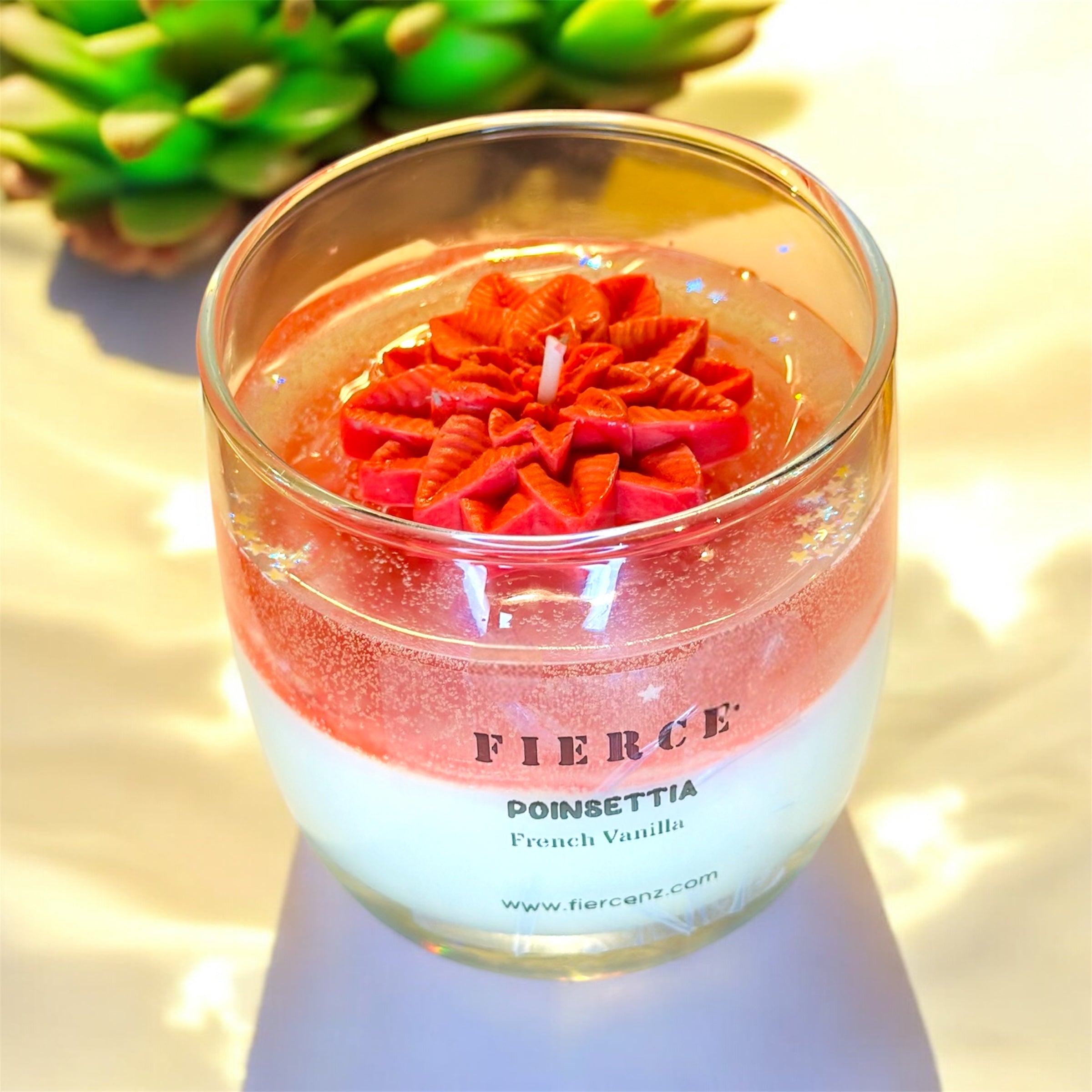 Poinsettia candle ( French Vanilla)